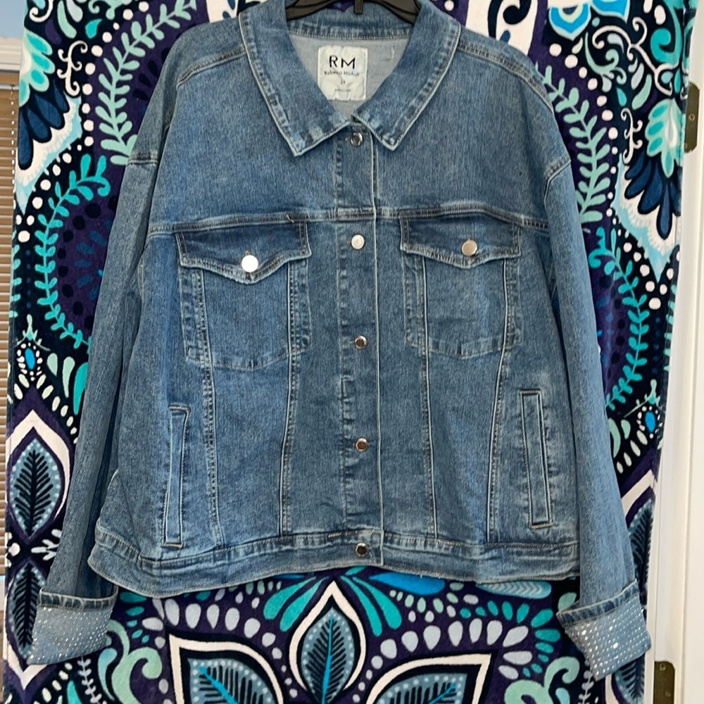 NWT RM Rebecca Minkoff denim jacket 2X
